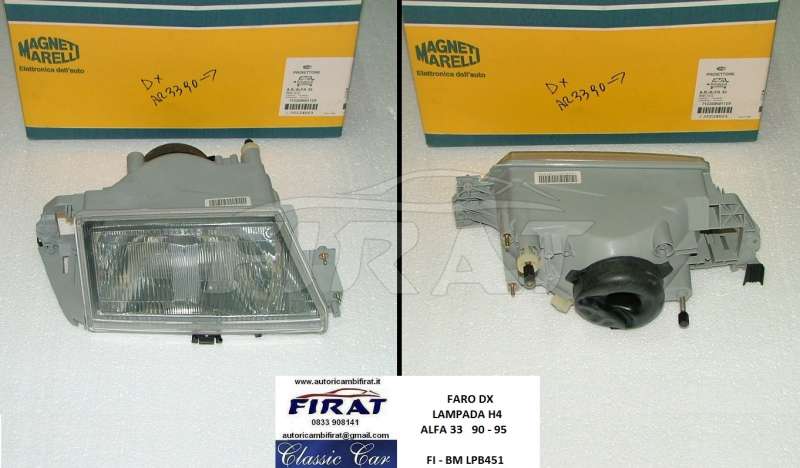 FARO ALFA 33 90 - 95 H4 ANT.DX FARO ALFA 33 90 - 95 H4 ANT.DX